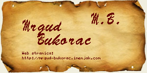 Mrgud Bukorac vizit kartica